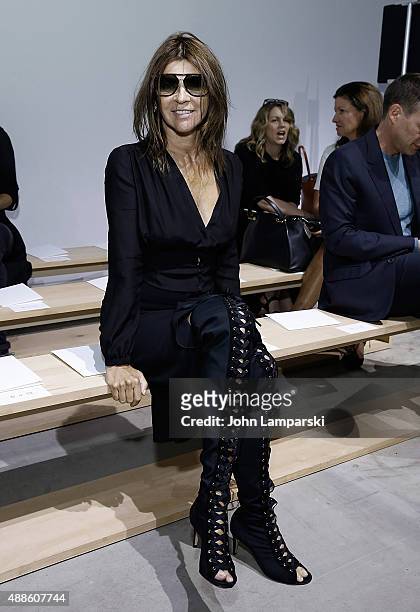 Carine Roitfeld attends the Boss Womenswear show during Spring 2016 New York Fashion Week: The Shows on September 16, 2015 in New York City.