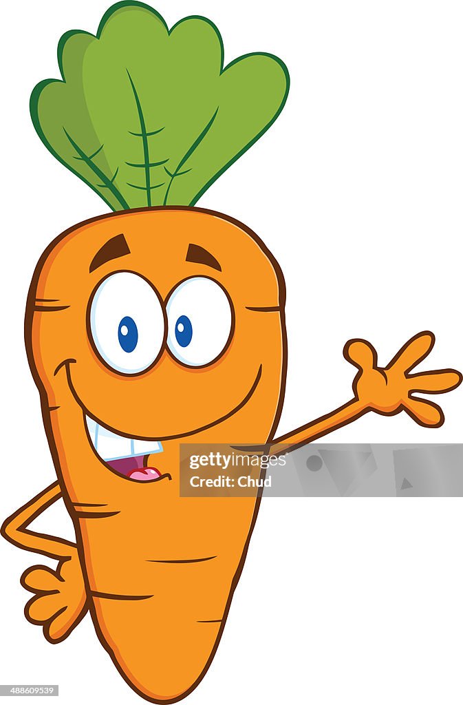 Carrot Waving For Greeting