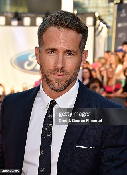 Actor Ryan Reynolds attends the "Mississippi Grind" premiere during the 2015 Toronto International Film Festival at Roy Thomson Hall on September 16,...