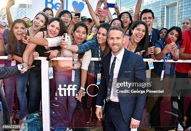 Attends the "Mississippi Grind" premiere during the 2015 Toronto International Film Festival at Roy Thomson Hall on September 16, 2015 in Toronto,...