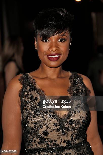 Jennifer Hudson attends the Marchesa Spring 2016 fashion show during New York Fashion Week at St. Regis Hotel on September 16, 2015 in New York City.