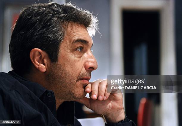 Argentine actor Ricardo Darin poses for a picture during an interview with AFP in Buenos Aires, on May 02, 2014. Darin is returning to Cannes...