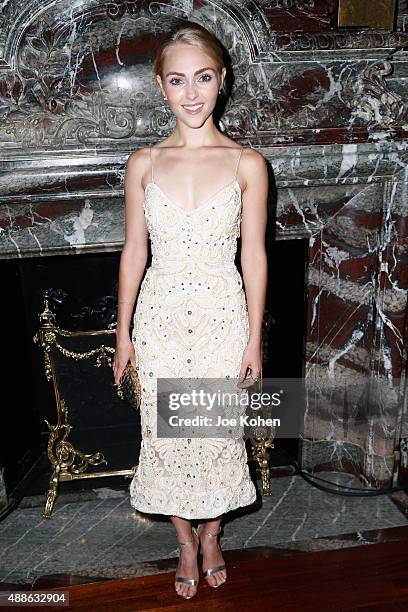 AnnaSophia Robb attends the Marchesa Spring 2016 fashion show during New York Fashion Week at St. Regis Hotel on September 16, 2015 in New York City.
