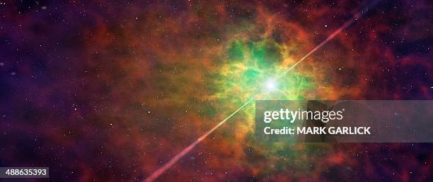 artwork of a pulsar - neutron star stock illustrations