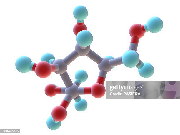 ilustraciones, imágenes clip art, dibujos animados e iconos de stock de fructose molecule - fructosa