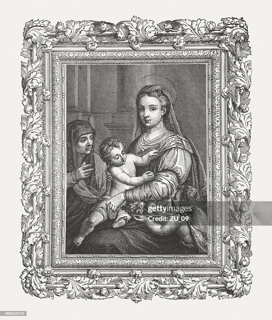 Holy Family with St. John and St. Anne, published 1878