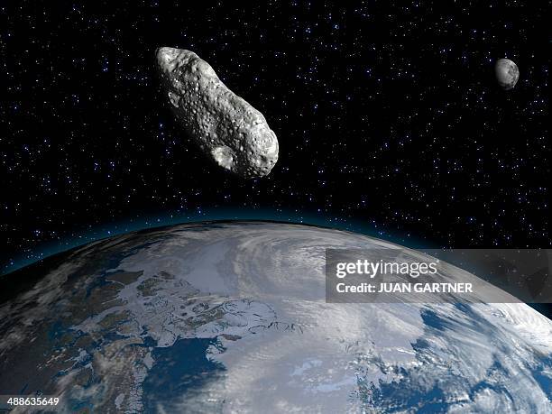 stockillustraties, clipart, cartoons en iconen met asteroid, artwork - meteor