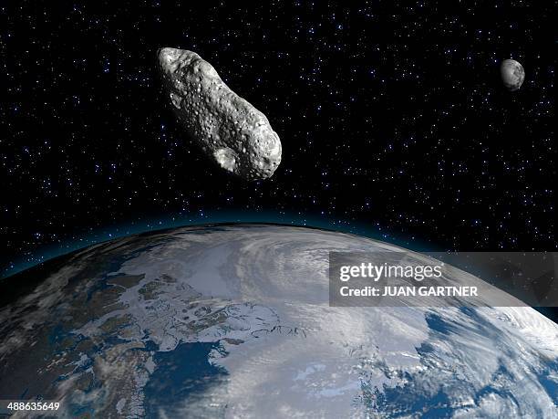 asteroid, artwork - meteor stock illustrations