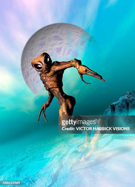 alien, artwork - ugliness stock illustrations