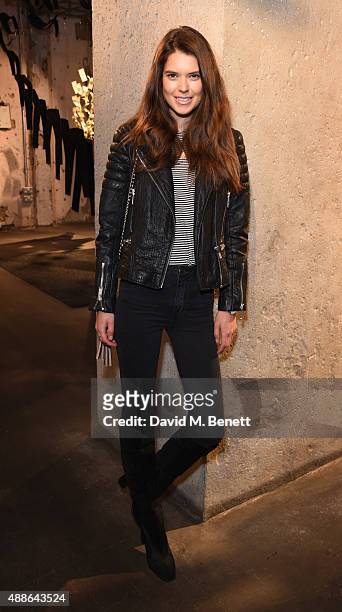 Sarah Ann Macklin attends the Levi's¨ Lot 700 London launch event on September 16, 2015 in London, England.