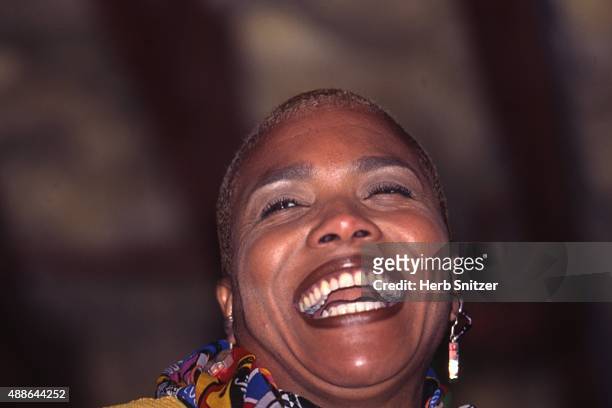 Jazz Singer Dee Dee Bridgewater performing in 1996 in Tampa, Florida.
