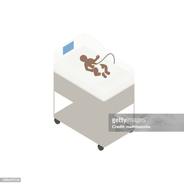 neugeborenes im krankenhaus bassinet - babybett krankenhaus stock-grafiken, -clipart, -cartoons und -symbole