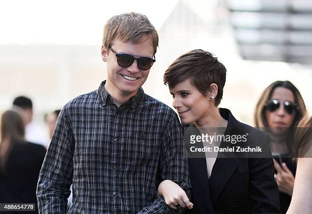 John Mara Jr. And Kate Mara attend the DKNY show during New York Fashion Week 2016 on September 16, 2015 in New York City.