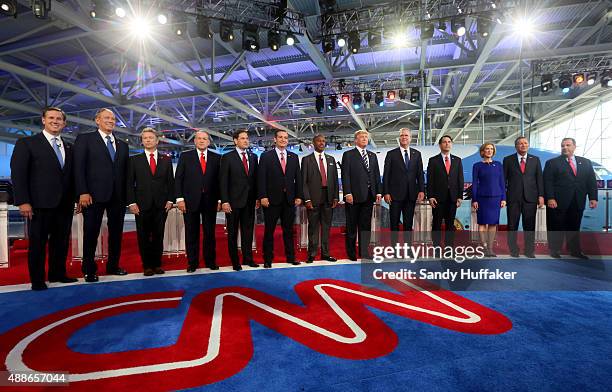 Republican presidential candidates Rick Santorum, George Pataki, U.S. Sen. Rand Paul , Mike Huckabee, U.S. Sen. Marco Rubio , U.S. Sen. Ted Cruz ,...