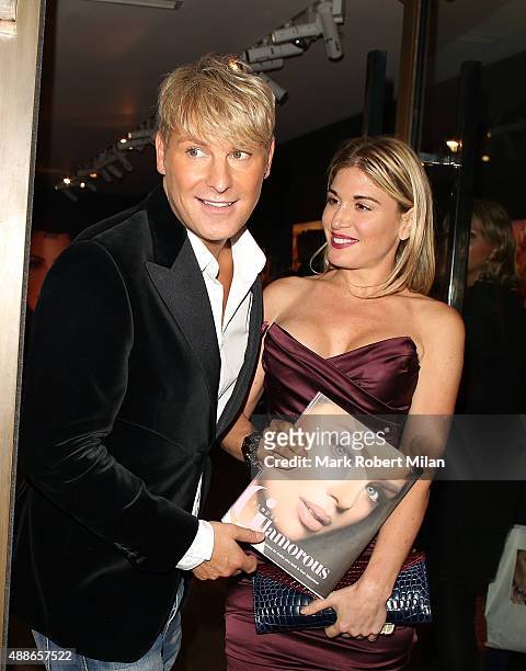 Gary Cockerill and Hofit Golanattending the Simply Glamorous book launch party on September 16, 2015 in London, England.