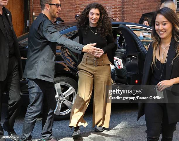 Lorde is seen on September 16, 2015 in New York City.