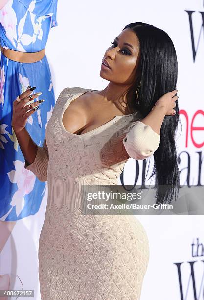 Recording artist Nicki Minaj arrives at the Los Angeles premiere of 'The Other Woman' at Regency Village Theatre on April 21, 2014 in Westwood,...