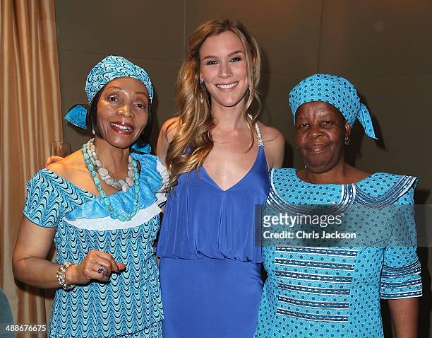 Her Excellency Mrs Felling Mamakeka Makeka, Joss Stone and Malineo Motsephe attend the Sentebale Summer Party at the Dorchester Hotel on May 7, 2014...