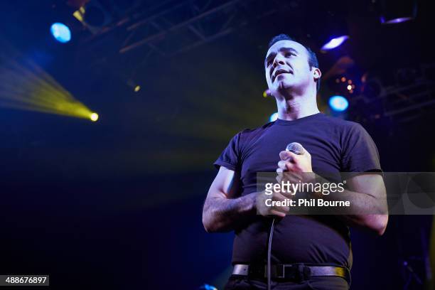 Samuel T. Herring of Future Islands performs on stage at Electric Ballroom on May 7, 2014 in London, United Kingdom.