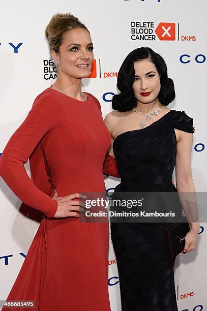 Co-Founder/Board member of Delete Blood Cancer Katharina Harf and model Dita von Teese attend the 2014 Delete Blood Cancer Gala Honoring Evan Sohn...