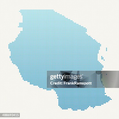 Tanzania Map Blue Dot Pattern Tanzania Map Blue Dot Pattern