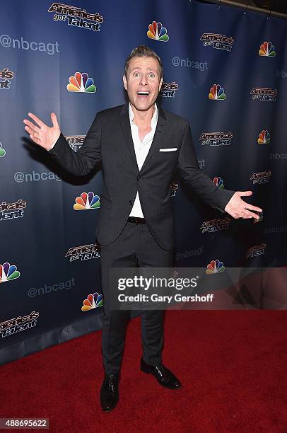 Winner Paul Zerdin attends "America's Got Talent" post show red carpet at Radio City Music Hall on September 16, 2015 in New York City.