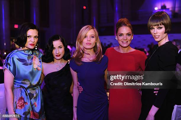 Jessie J, Dita von Teese, Georgia May Jagger, Co-Founder/Board member of Delete Blood Cancer Katharina Harf and Coco Rocha attend the 2014 Delete...