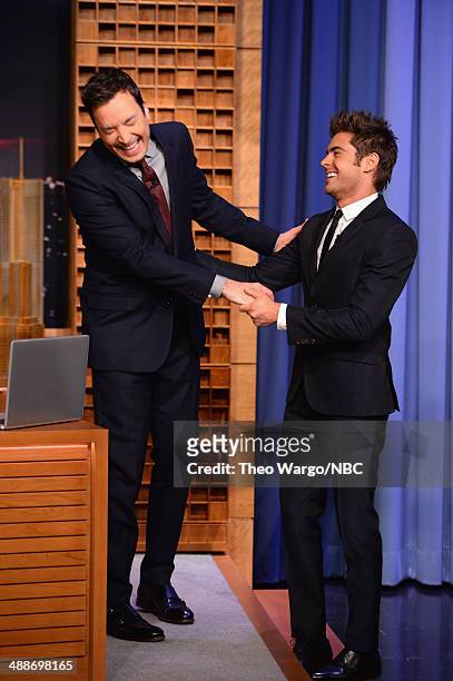 Zac Efron visits "The Tonight Show Starring Jimmy Fallon" at Rockefeller Center on May 7, 2014 in New York City.