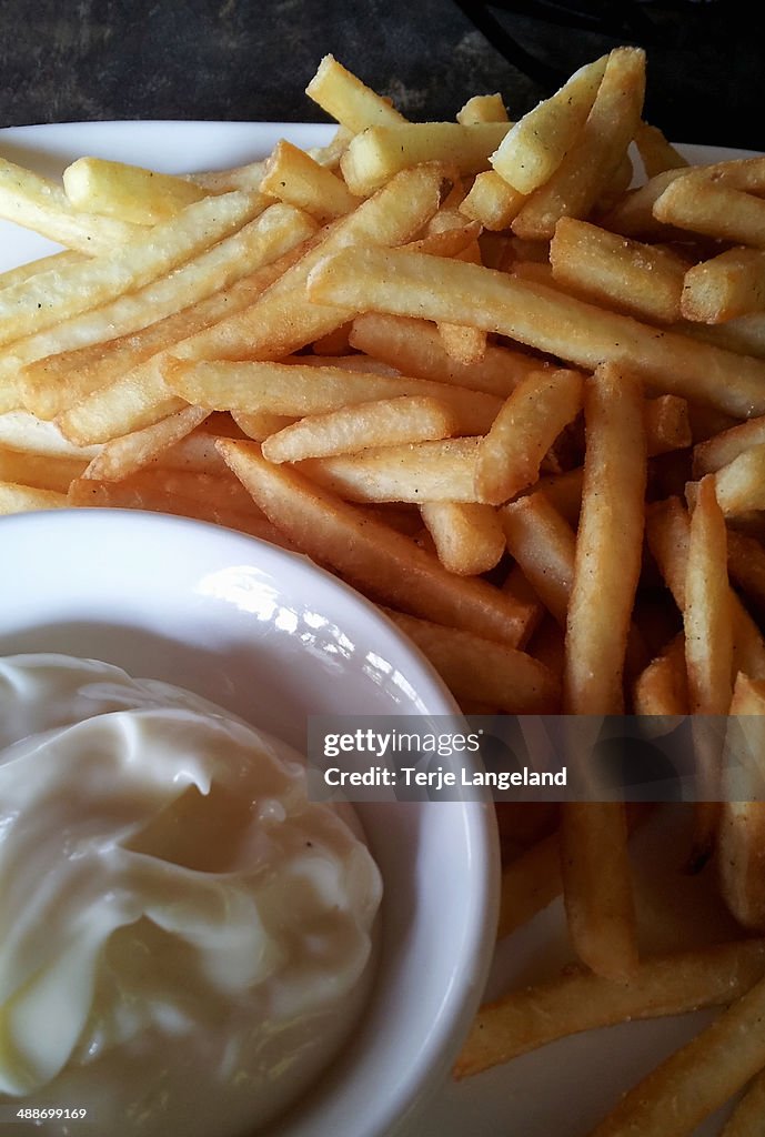 French fries and aioli