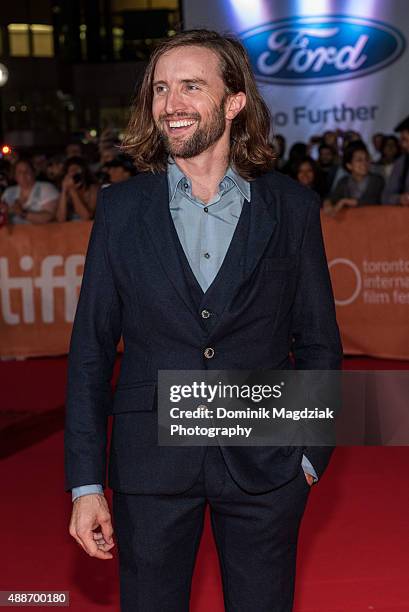 Actor Aaron Poole attends the 'Forsaken' premiere during the 2015 Toronto International Film Festival at Roy Thomson Hall on September 16, 2015 in...