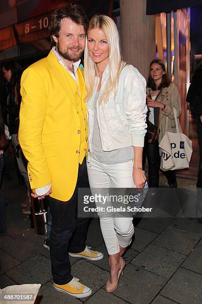 Michael von Hassel and Tina Kaiser attend the GAP Pop-Up Shop Opening on May 7, 2014 in Munich, Germany.