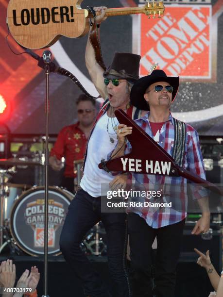 Pictured: Big & Rich's Big Kenny and John Rich on the set of "ESPN GameDay" opening taping as Big & Rich, Cowboy Troy, Lizzie Hale and Travie McCoy...