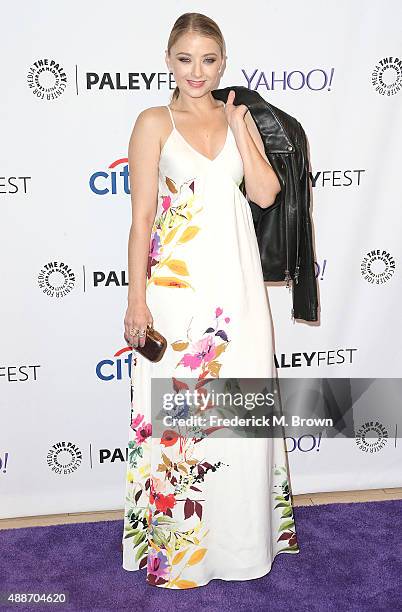 Actress Elizabeth Harnois attends The Paley Center for Media's PaleyFest 2015 Fall TV Preview "CSI" Farewell Salute at The Paley Center for Media on...