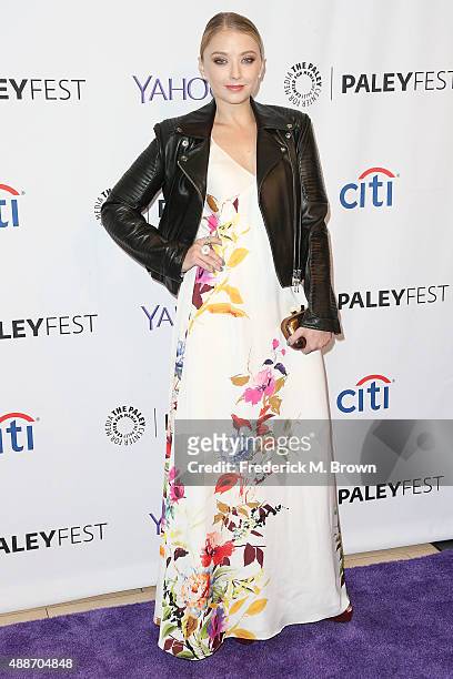 Actress Elizabeth Harnois attends The Paley Center for Media's PaleyFest 2015 Fall TV Preview "CSI" Farewell Salute at The Paley Center for Media on...