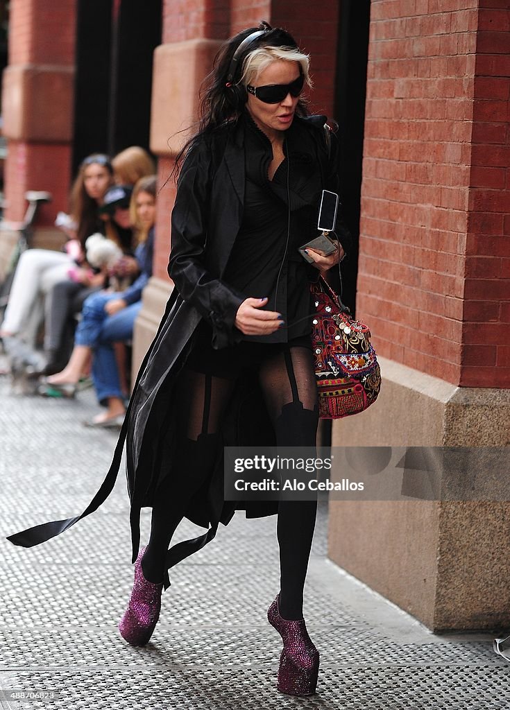 Celebrity Sightings In New York City - May 07, 2014