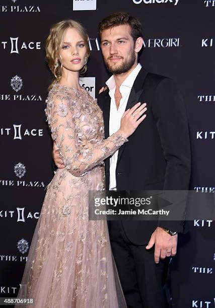 Alex Pettyfer and Marloes Horst attends the 2015 Harper's BAZAAR ICONS Event at The Plaza Hotel on September 16, 2015 in New York City.