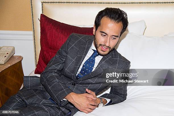 Moti Ankari attends Natalie Zfat's New York Fashion Week portrait studio at Park Lane Hotel on September 16, 2015 in New York City.