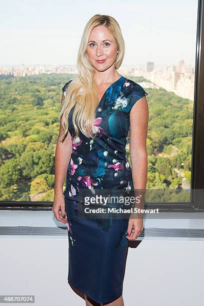 Chondra Sanchez attends Natalie Zfat's New York Fashion Week portrait studio at Park Lane Hotel on September 16, 2015 in New York City.
