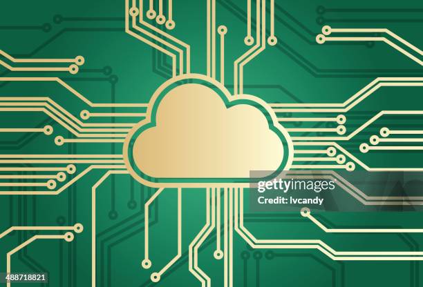 cloud computing - cloud storage vector stock illustrations