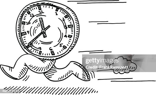 Running Time Concept Drawing Running Time Concept Drawing