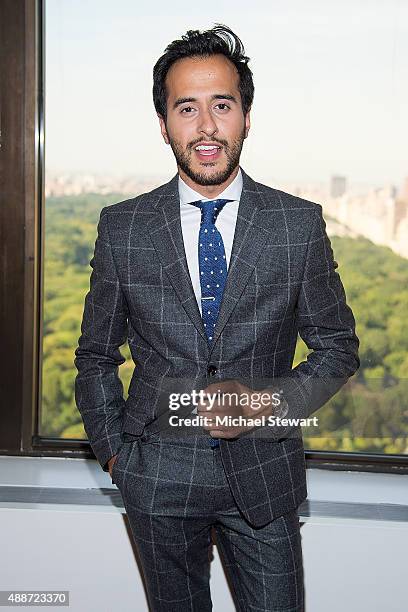 Moti Ankari attends Natalie Zfat's New York Fashion Week portrait studio at Park Lane Hotel on September 16, 2015 in New York City.