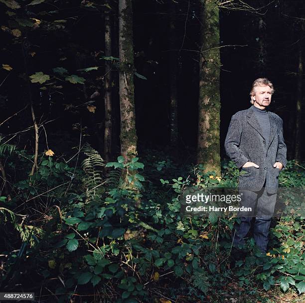 Tv presenter and producer Noel Edmonds is photographed for the Independent on October 28, 1999 in Dartmoor, England.