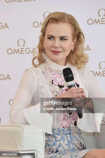 Nicole Kidman attends OMEGA 'Her Time' Q&A session at Palazzo Parigi on September 17, 2015 in Milan, Italy.