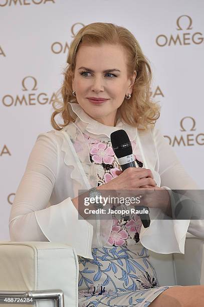 Nicole Kidman attends OMEGA 'Her Time' Q&A session at Palazzo Parigi on September 17, 2015 in Milan, Italy.