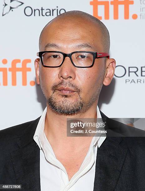 Director Guan Hu attends the "Mr. Six" photo call during the 2015 Toronto International Film Festival at the Winter Garden Theatre on September 16,...