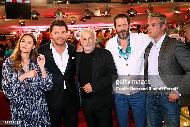 Actors Francis Perrin who present the TV serie 'Mongeville', Vanessa Demouy and her husband Philippe Lellouche , Christian Vadim and David Brecourt...