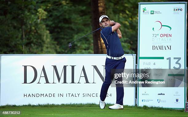 Fabrizio Zanotti of Paraguary in action during the first round of the 72nd Open d'Italia at Golf Club Milano on September 17, 2015 in Monza, Italy.