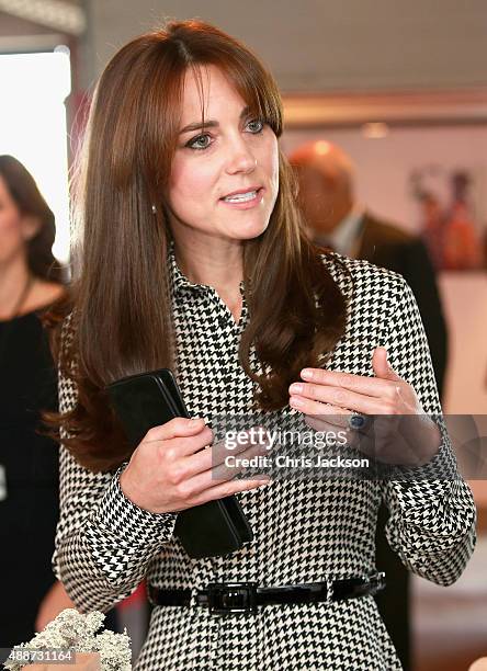 Catherine, Duchess of Cambridge visits the Anna Freud Centre on September 17, 2015 in London, England. The visit was for the Duchess to see how the...