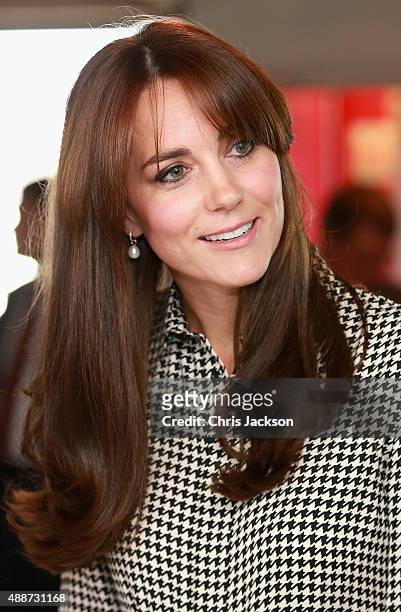 Catherine, Duchess of Cambridge visits the Anna Freud Centre on September 17, 2015 in London, England. The visit was for the Duchess to see how the...
