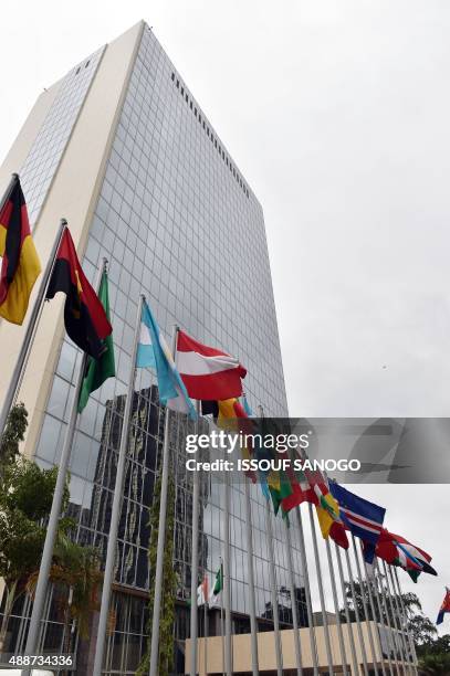 Photo show the African Development Bank headquarter in Abidjan on September 17, 2015. AFP PHOTO / ISSOUF SANOGO